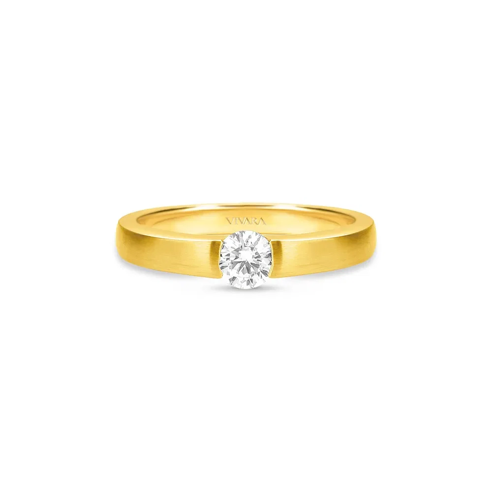 Anel Solitário Promise em Ouro Amarelo 18k com 0,40ct de Diamante — imagem 1