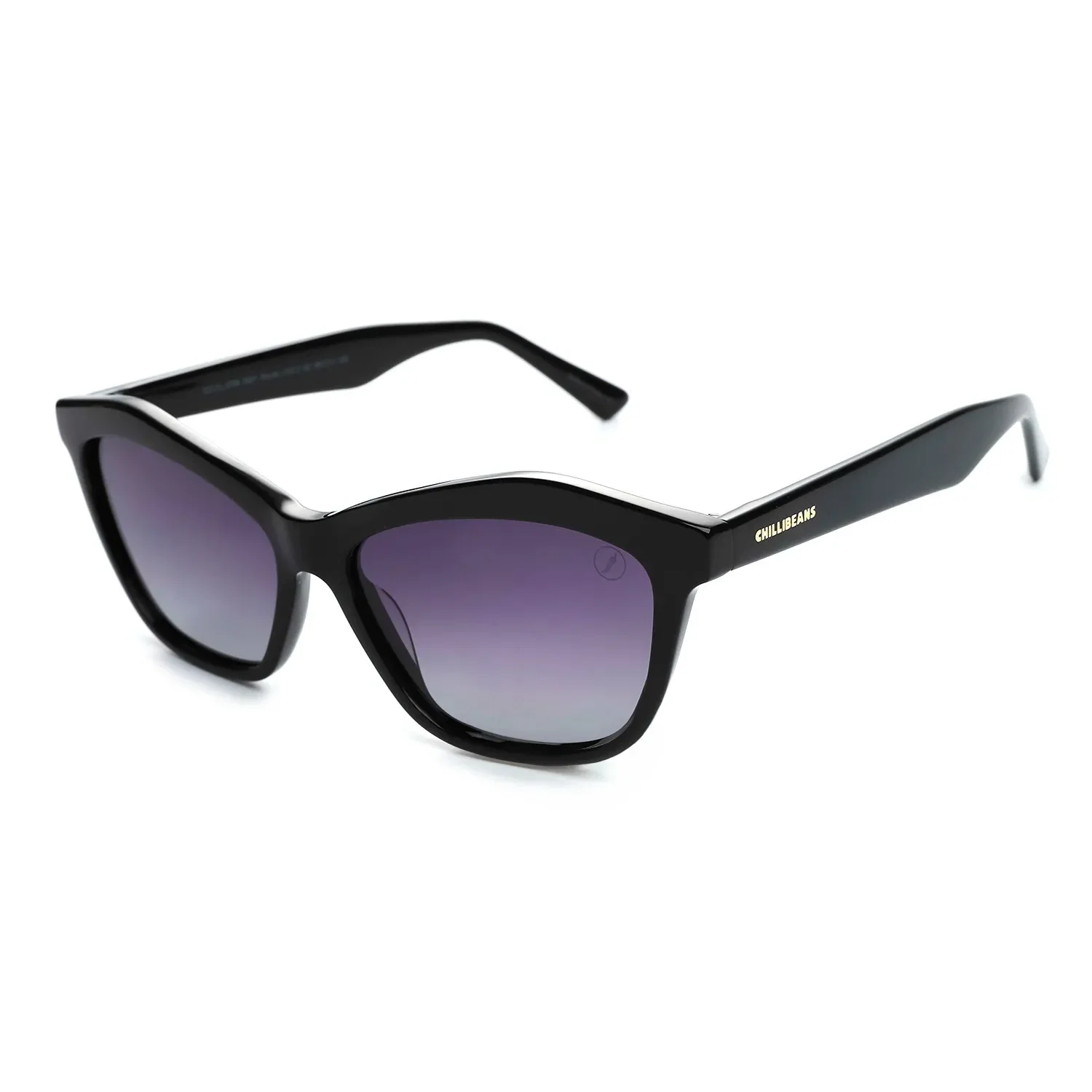 Óculos de Sol Feminino Chilli Beans Quadrado Degradê Preto Polarizado — imagem 1