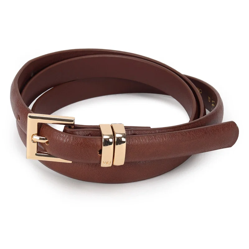 Cinto Feminino Fivela Quadrada E Passante Personalizado 1,5cm