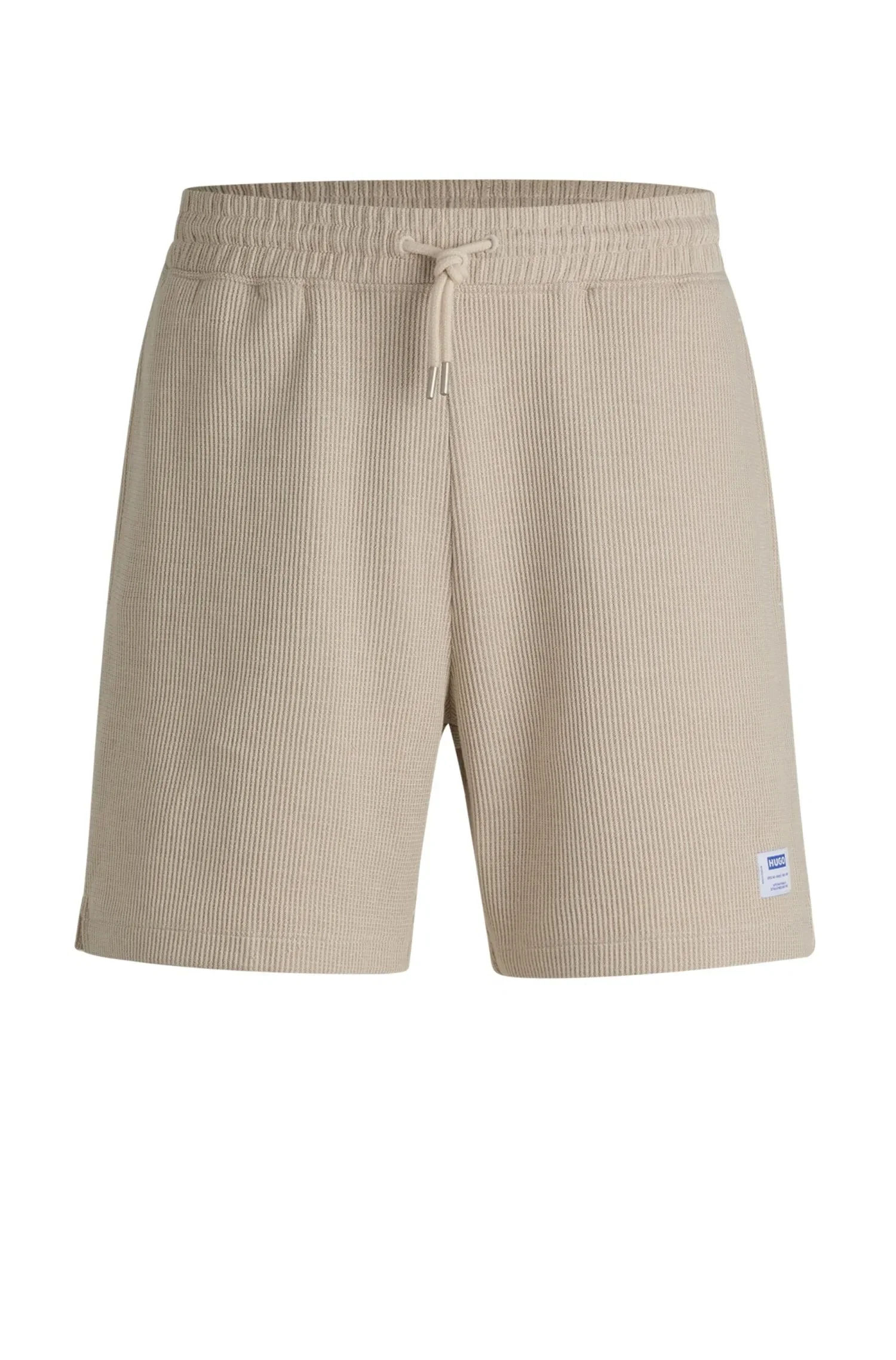 Shorts Largos De Algodão Com Estrutura Waffle
