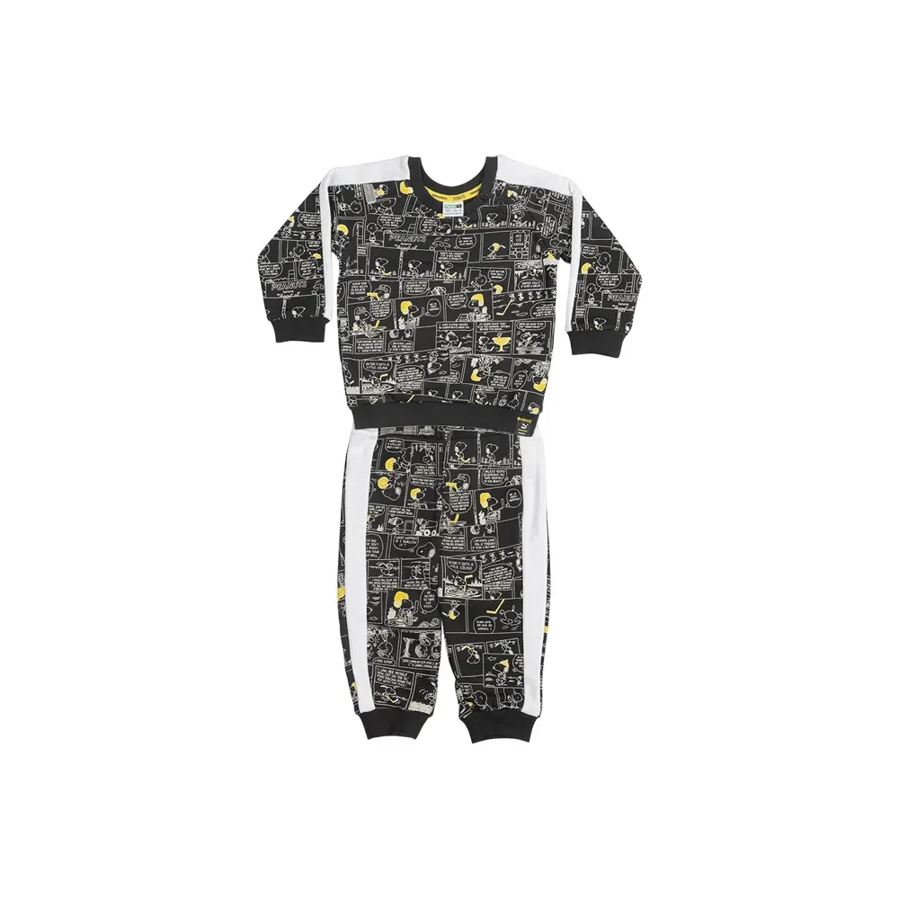 Conjunto Puma X Peanuts T7 Aop Crew Jogger Infantil
