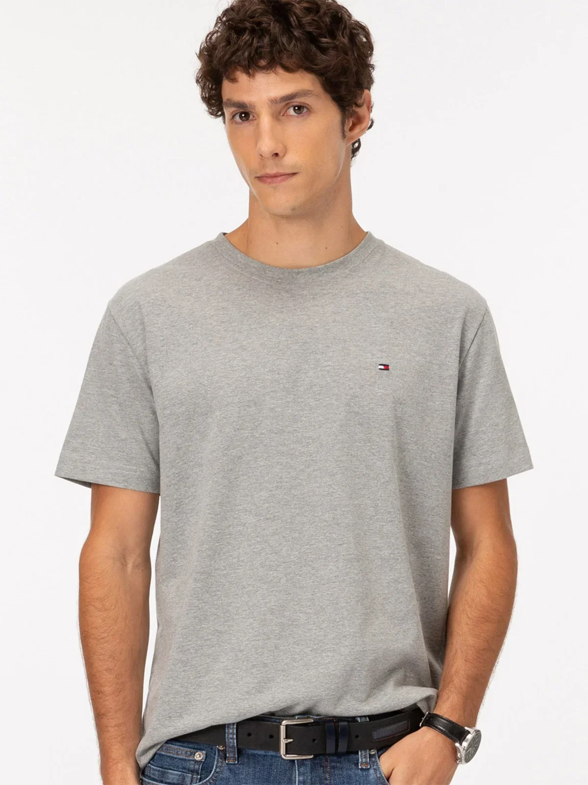 Camiseta Clássica TOMMY HILFIGER Gola C — imagem 1