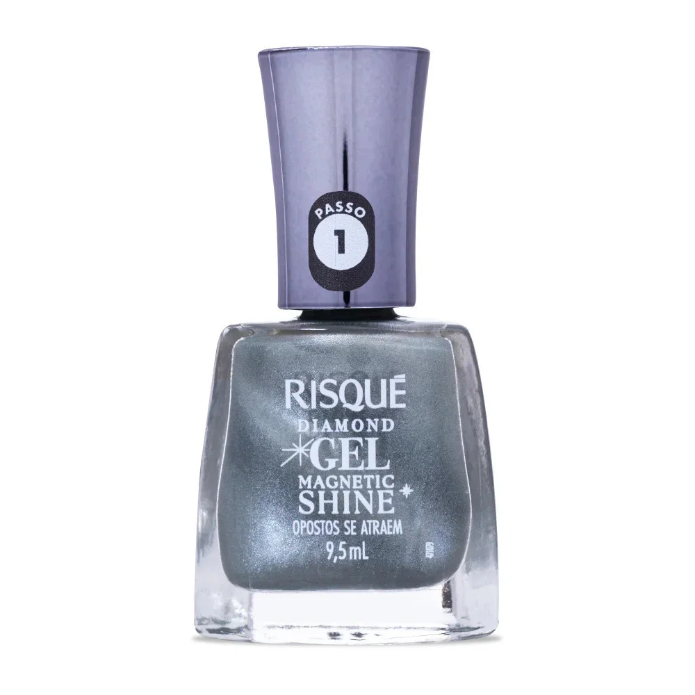 Esmalte Risqué Diamond Gel Magnetic Shine Opostos se Atraem 9,5ml