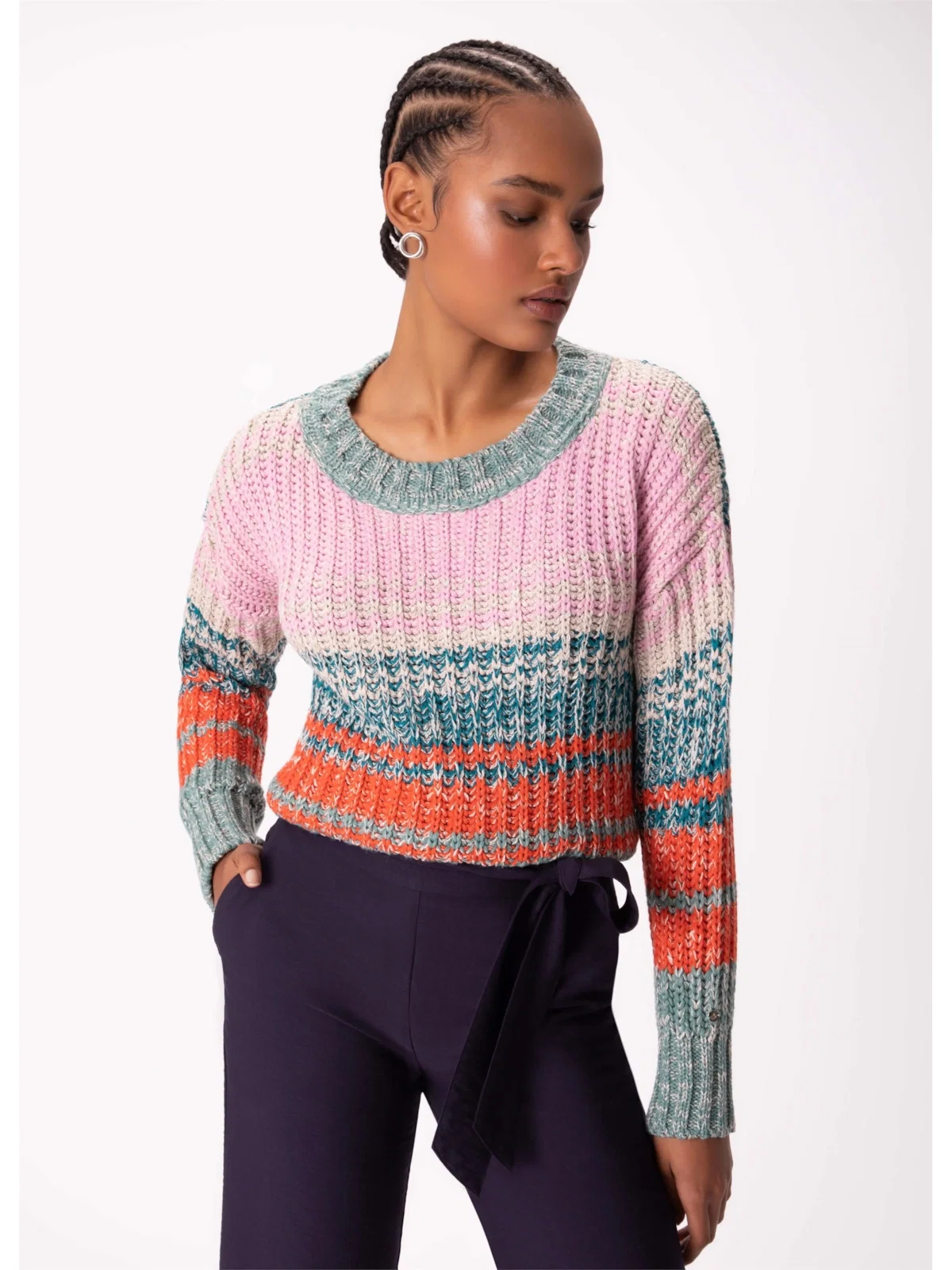 Pull Colorfull Ponto Corrent Off White