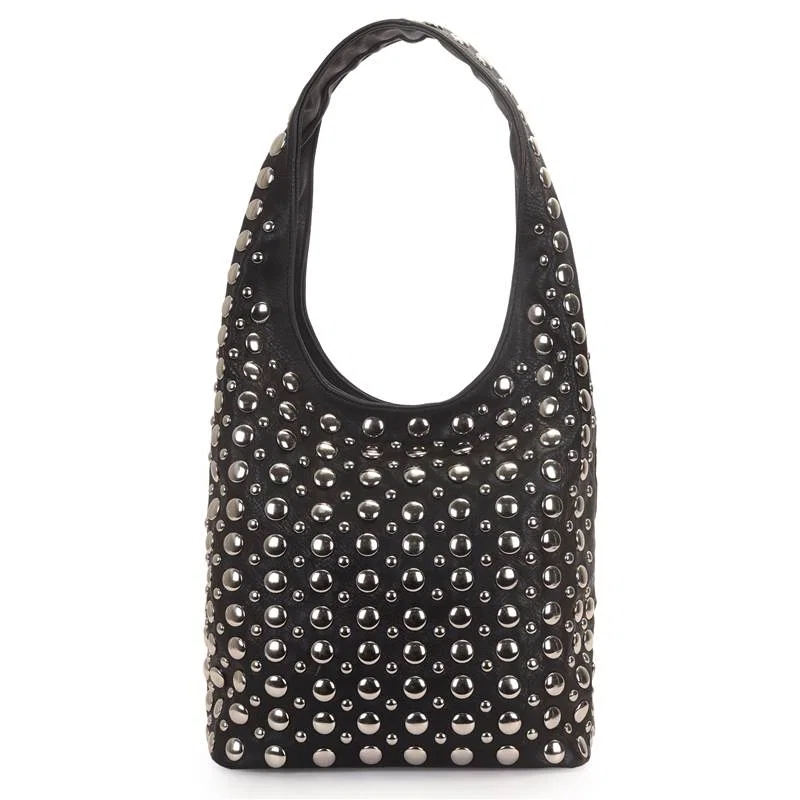 Bolsa Hobo Grande Com Aplicacao Tachas