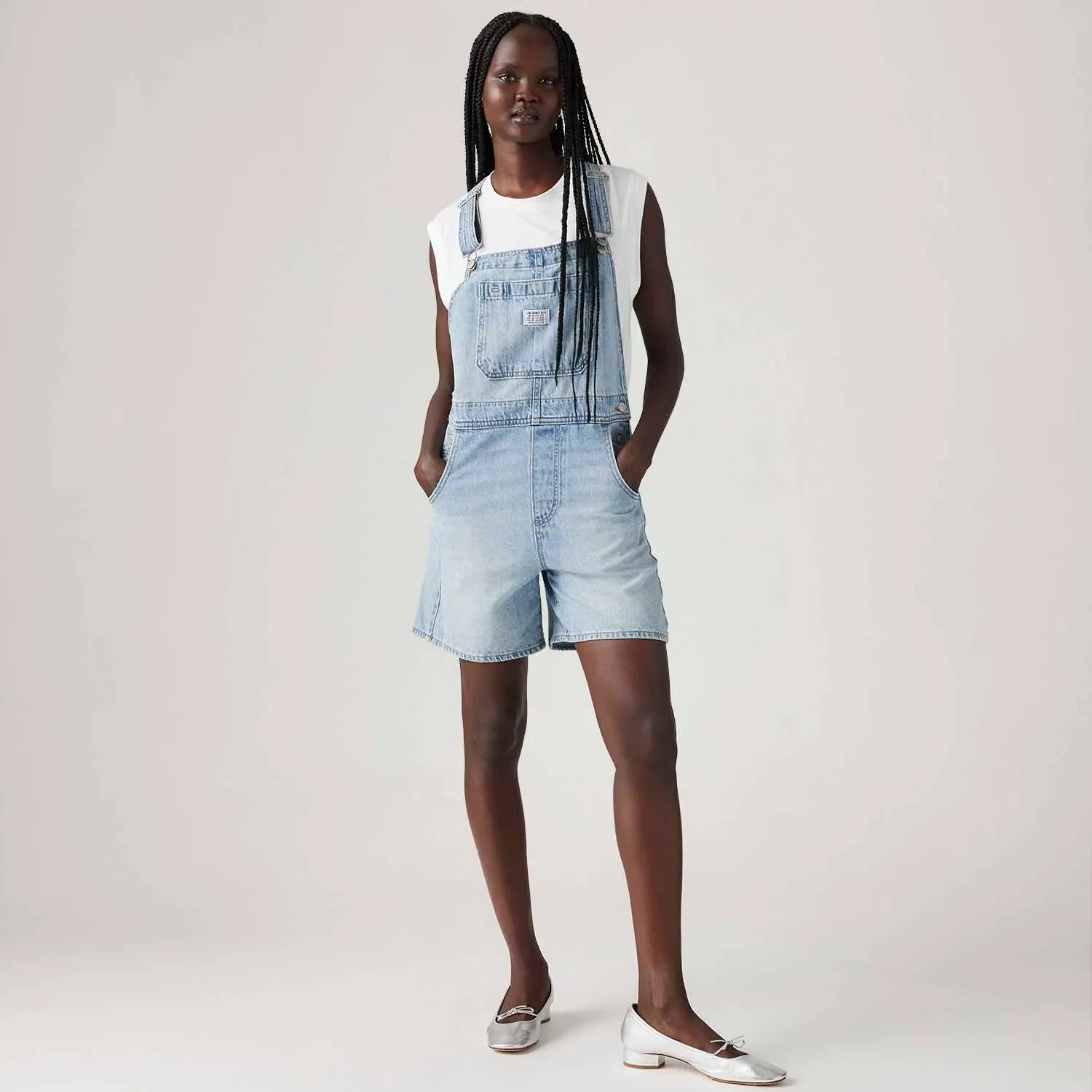 Macaquinho Jeans Levi's® Utility Lavagem Clara — imagem 1