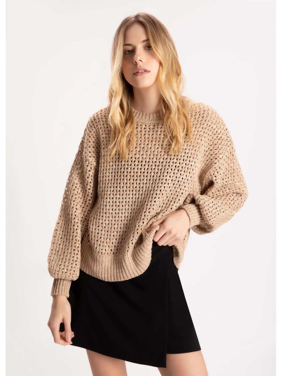 Tricot Ponto Rendado Natural