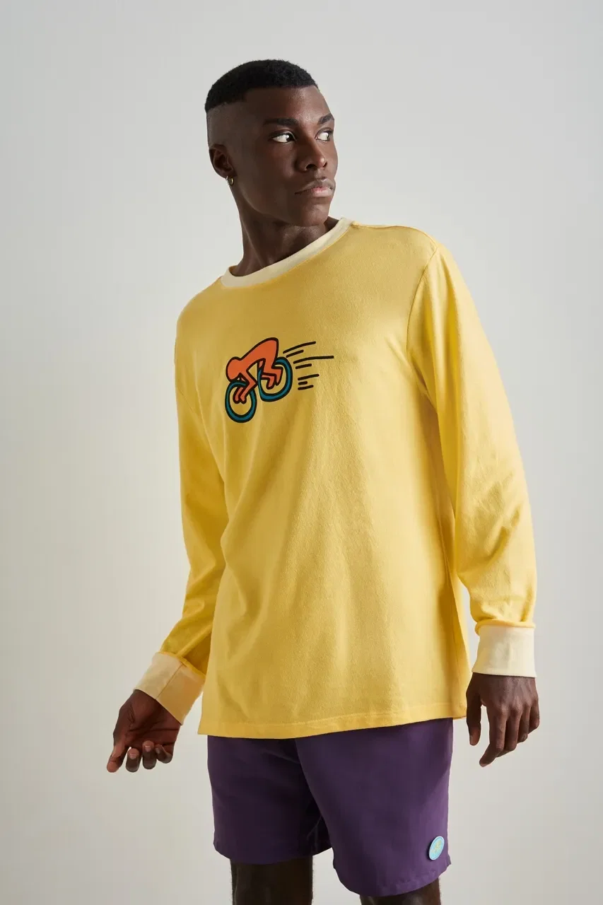 Camiseta Keith Haring Manga Longa Cycles — imagem 1
