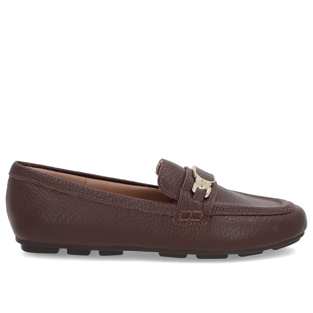 Loafer Marrom Couro Textura Bridão — imagem 1