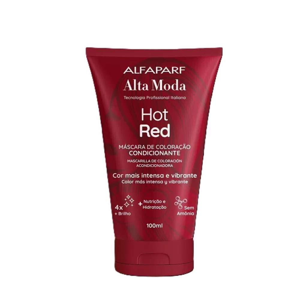 Máscara Pigmentante Alta Moda Hot Red 100ml