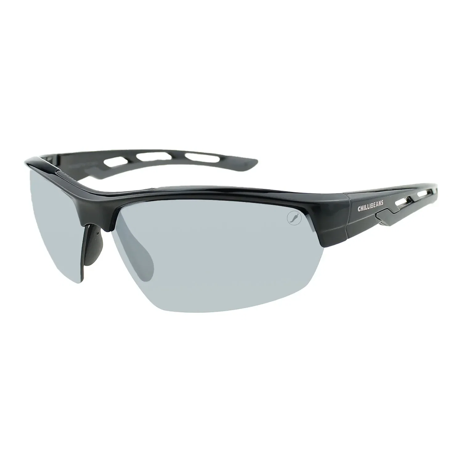 Óculos de Sol Masculino Chilli Beans Esporte Espelhada Preto — imagem 1