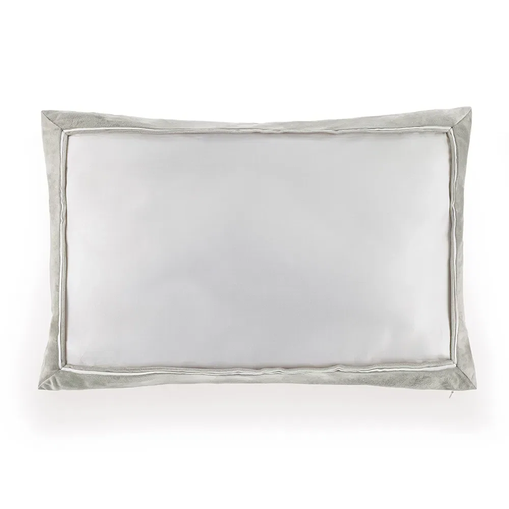 Almofada 300 fios Cetim Valestro Branco / Platino