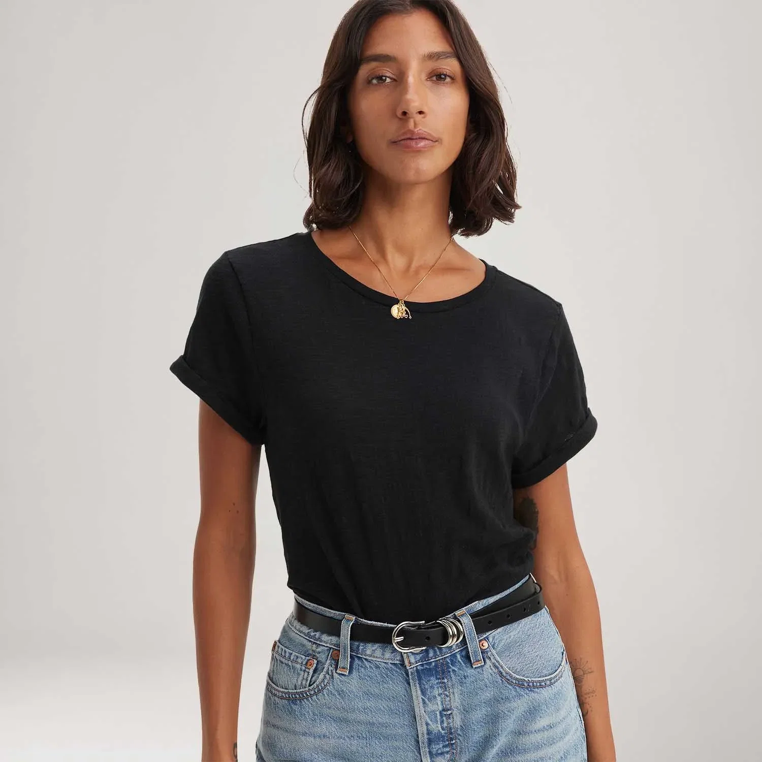 Blusa Levi's® Margot Preta Manga Curta