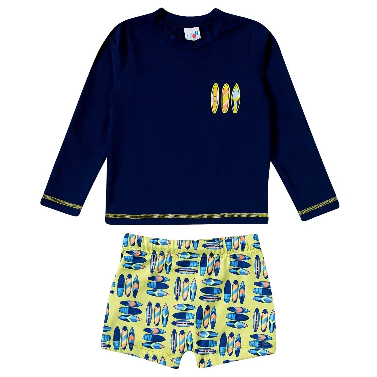 Conjunto Praia Juvenil Prancha Surf Lycra Proteção Uv 50+ Tip Top