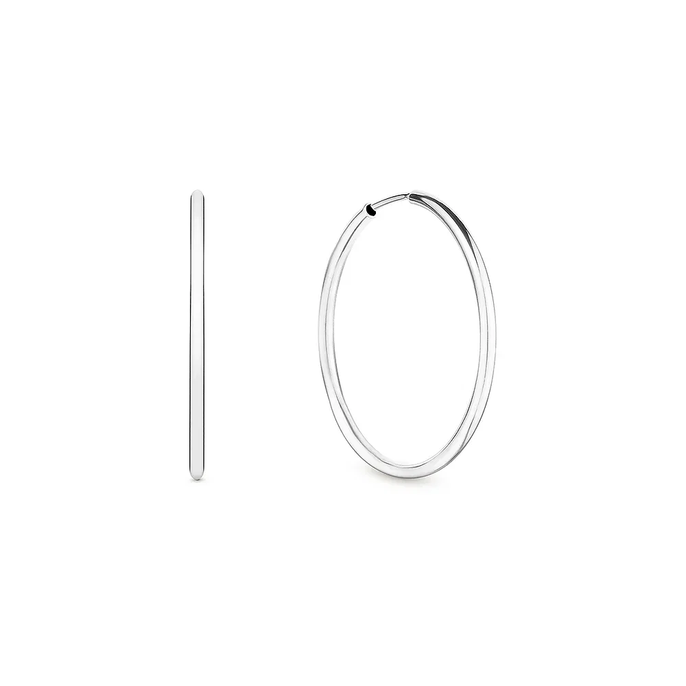 Argola em Ouro Branco 18k, 22mm — imagem 1