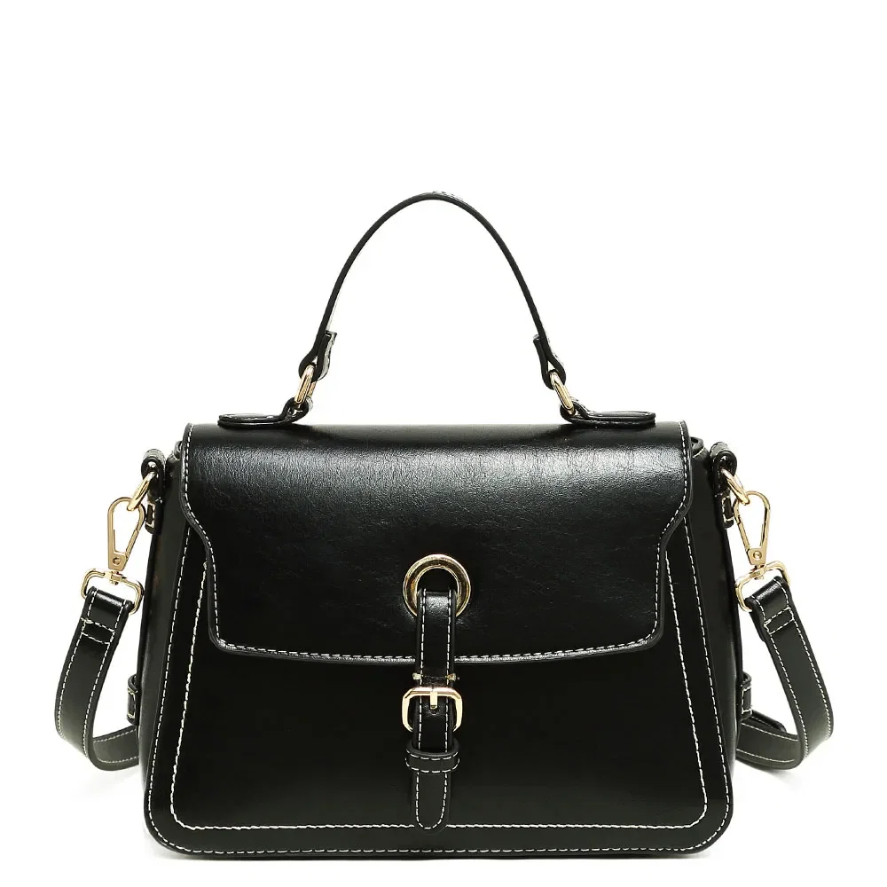 Bolsa Tiracolo Fivela Preta