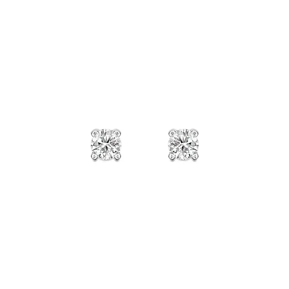 Brinco Solitário Classic em Ouro Branco 18k com 0,40ct de Diamante