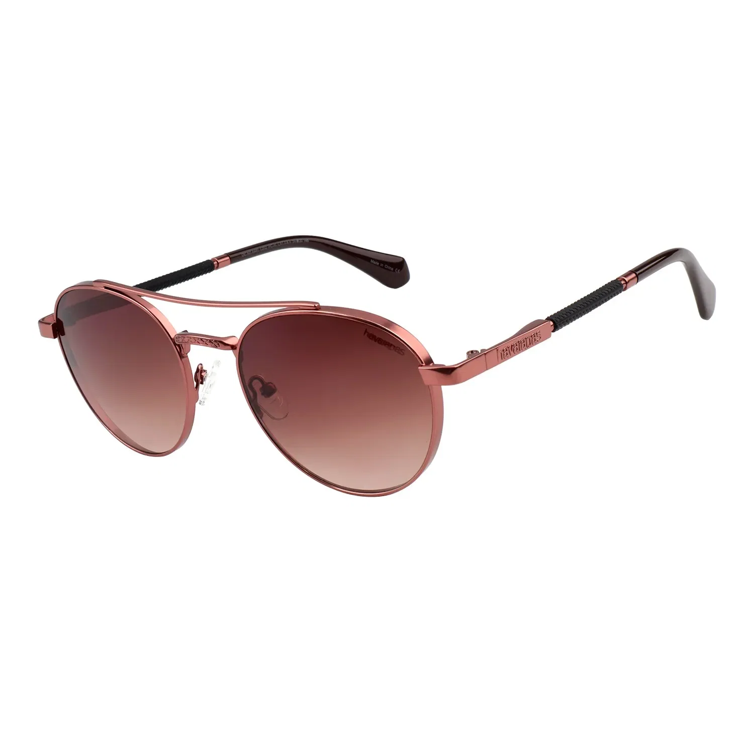 Óculos de Sol Feminino Havaianas Redondo Marrom — imagem 1