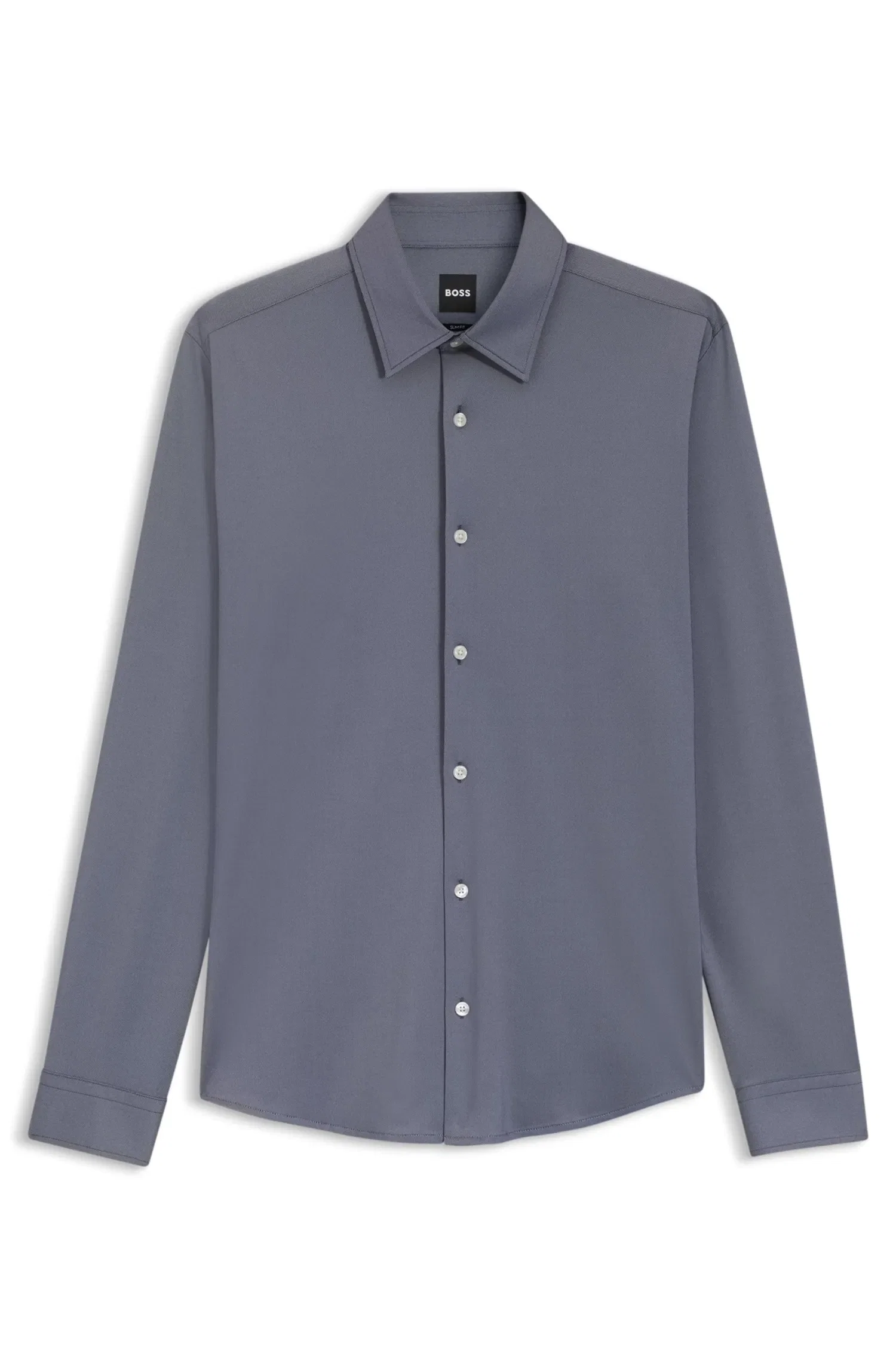 Camisa Slim Fit Em Tecido Estruturado