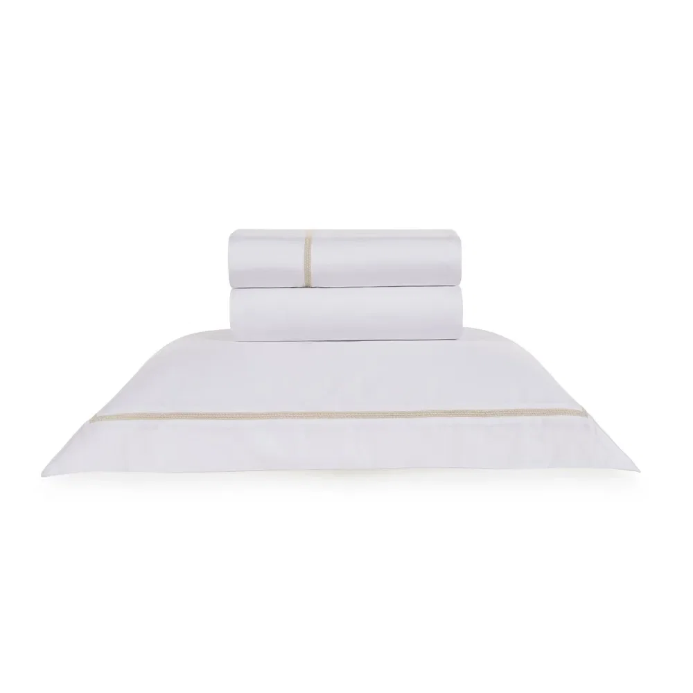 Jogo de Cama 100% Algodão Egípcio Finestra Nocciola