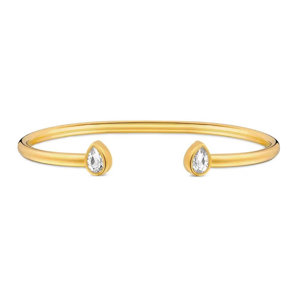 Bracelete Life Skyline II em Prata 925 com Banho Ouro Amarelo 18k e Topázios Incolores — imagem 1