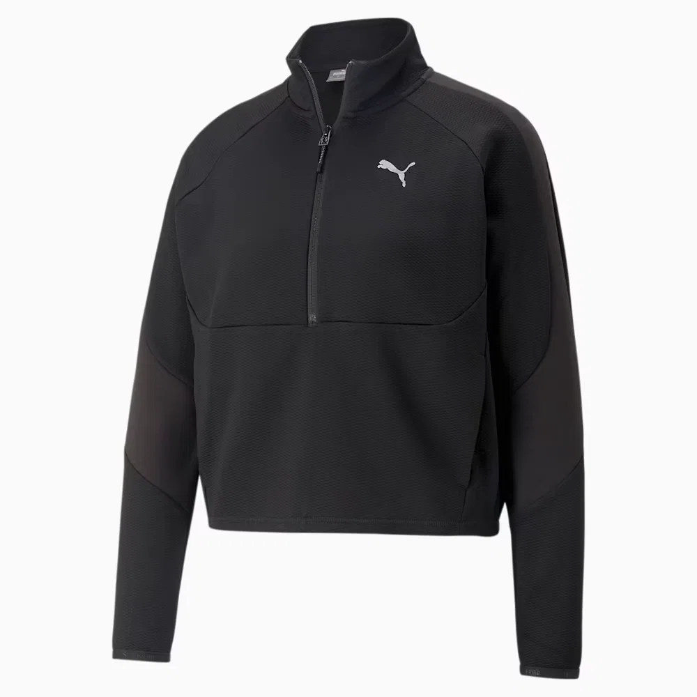 Moletom Evostripe Half-Zip Crew Neck Feminino