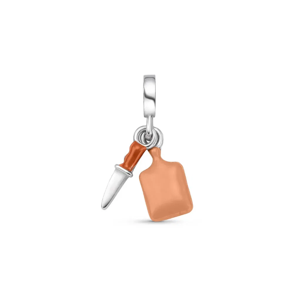 Pingente Life Profissão Culinária em Prata 925 com Esmalte — imagem 1