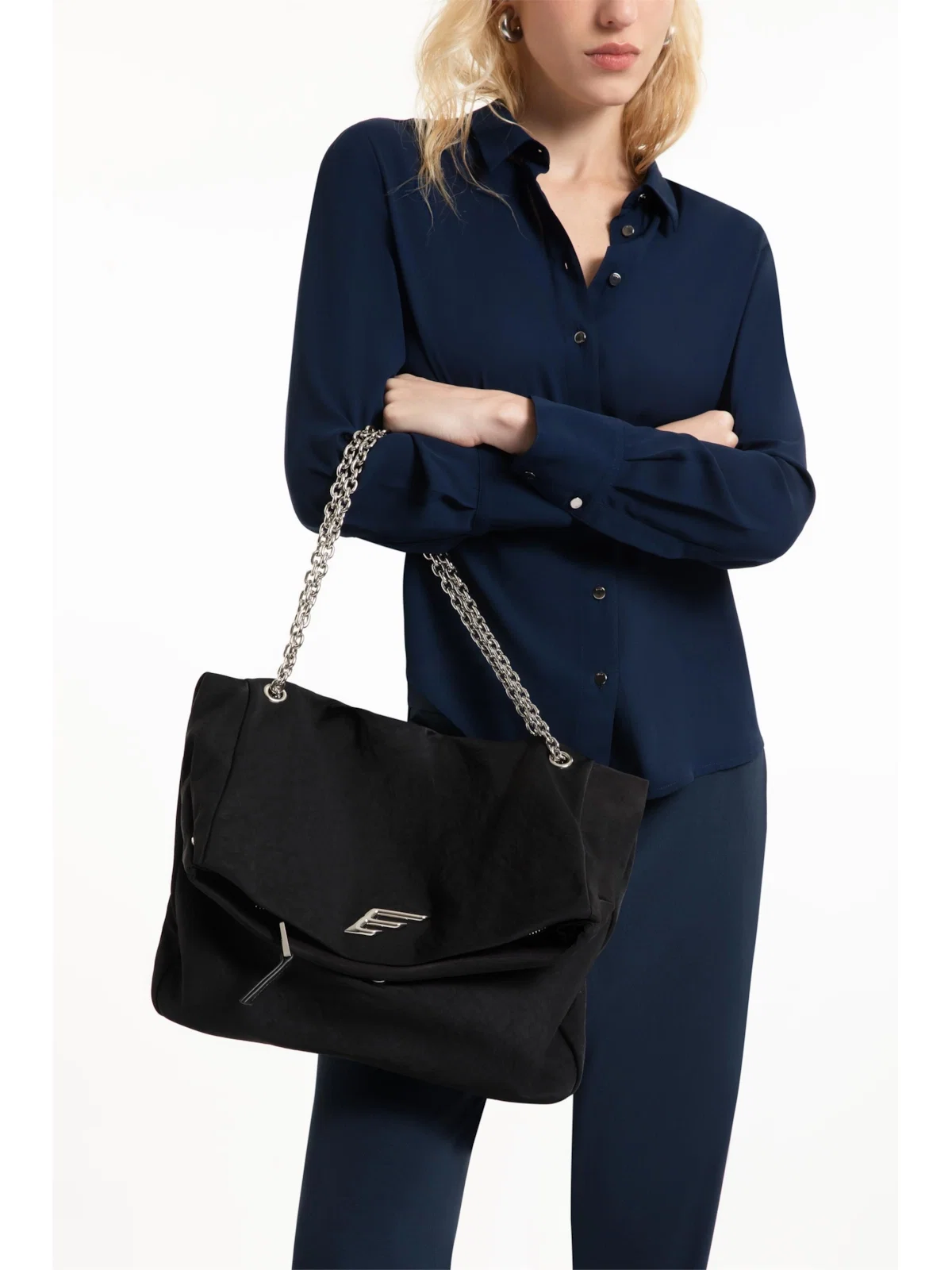Bolsa Nylon Shoulder Bag Valerie Preto — imagem 1
