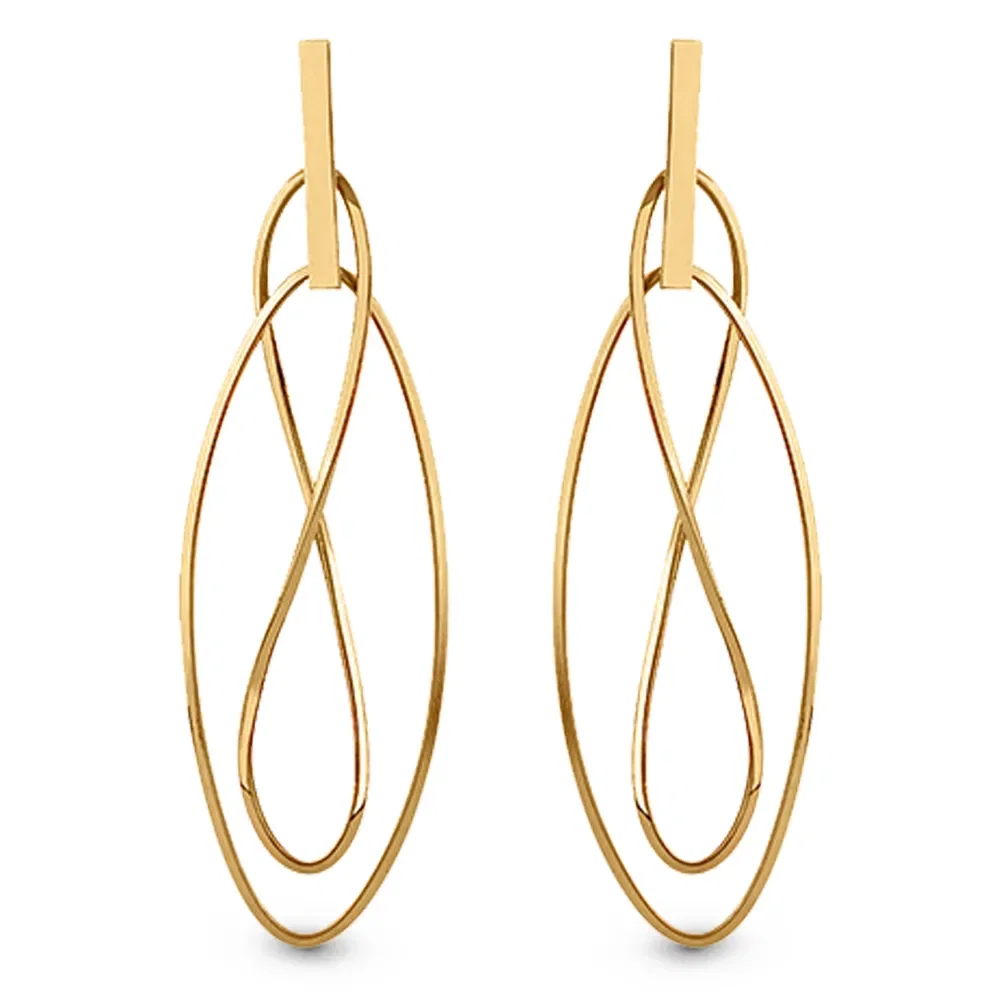 Argola Infinito em Ouro Amarelo 18k, 50mm — imagem 1