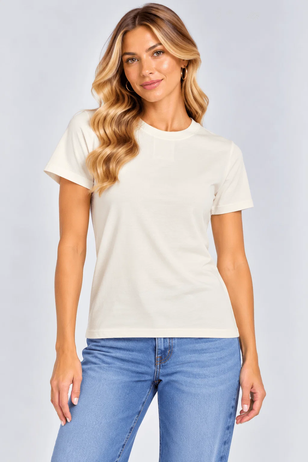 Blusa Manga Curta Decote Canoa - Off White