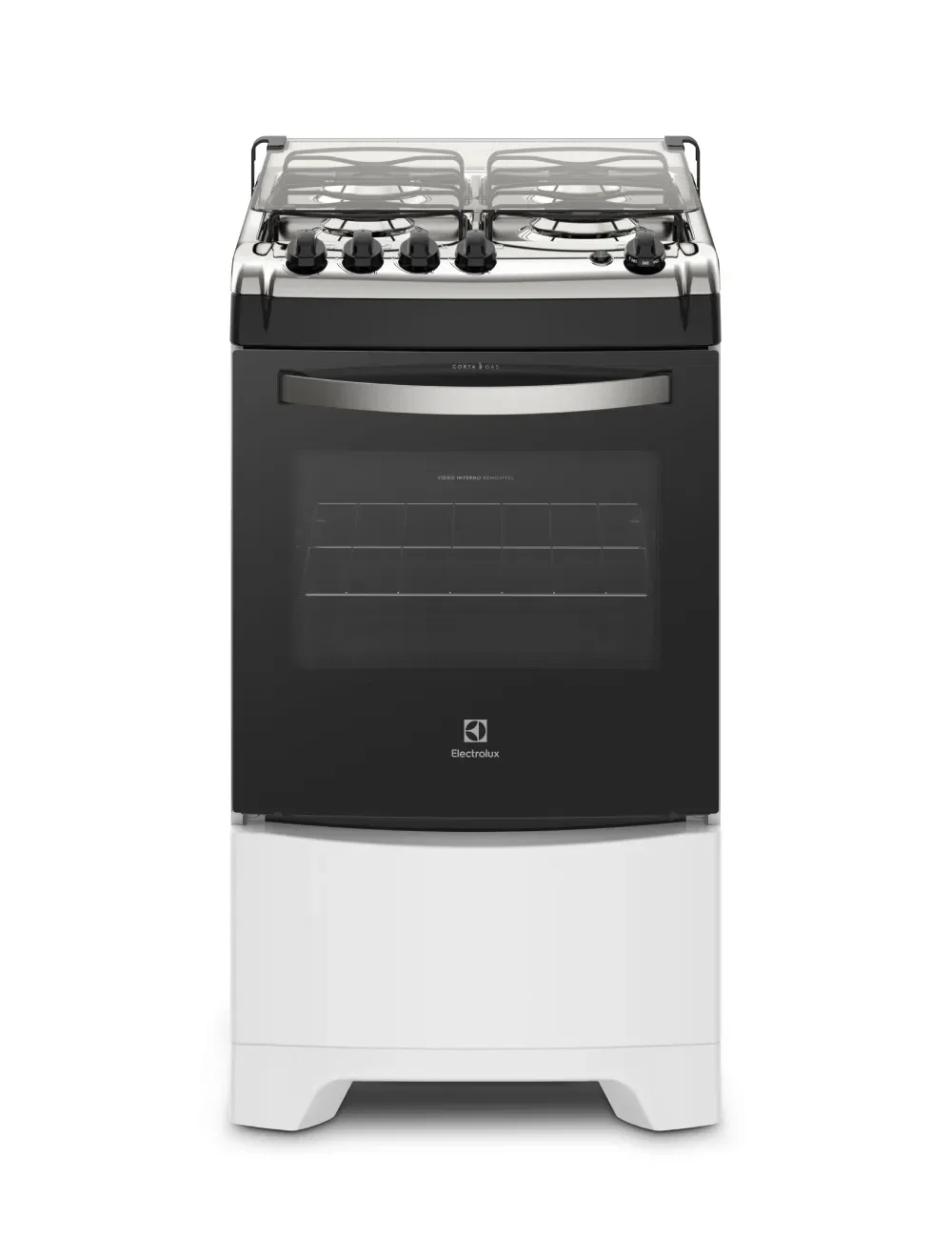 Fogão 4 Bocas Electrolux Branco Vidro Interno Removível (52LBU) — imagem 1