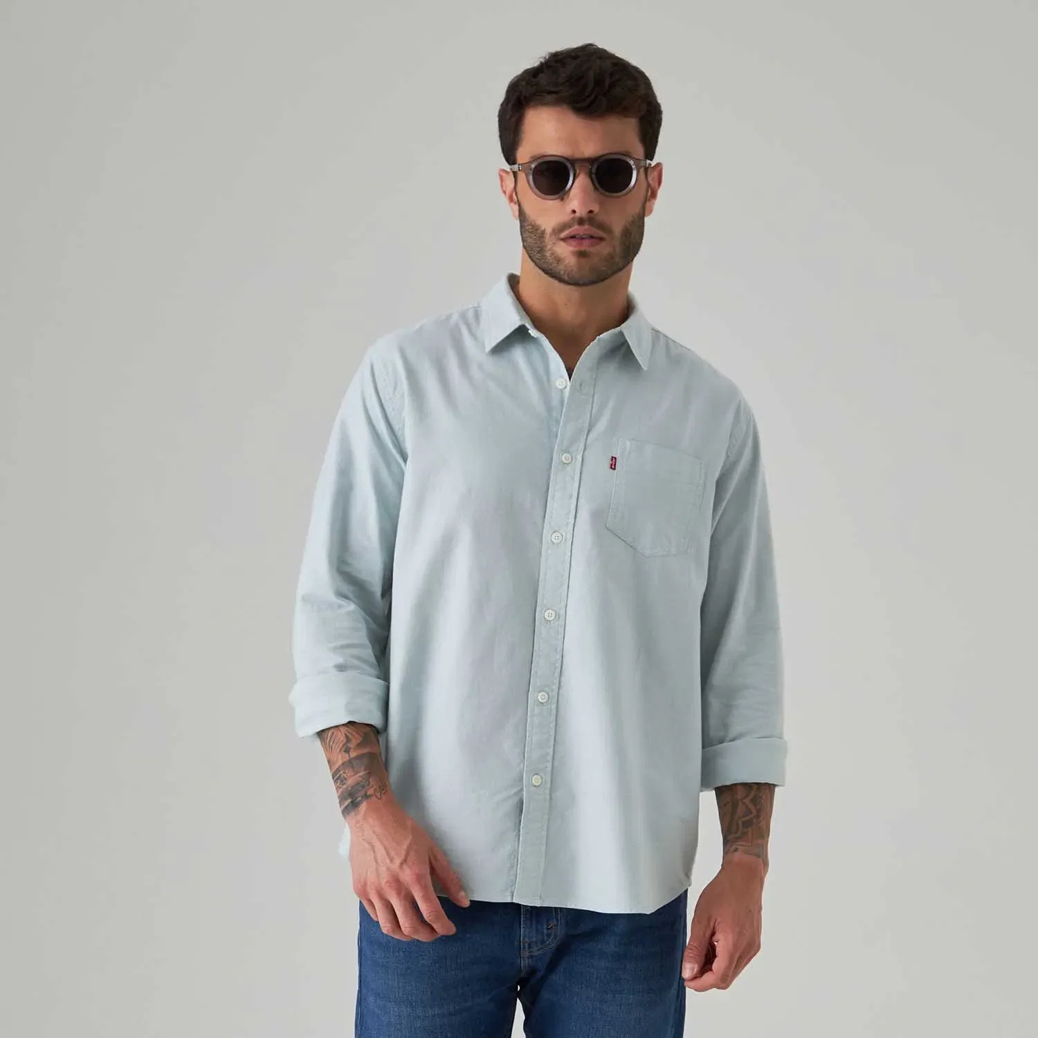 Camisa Levi's® Classic Azul Claro com Bolso — imagem 1