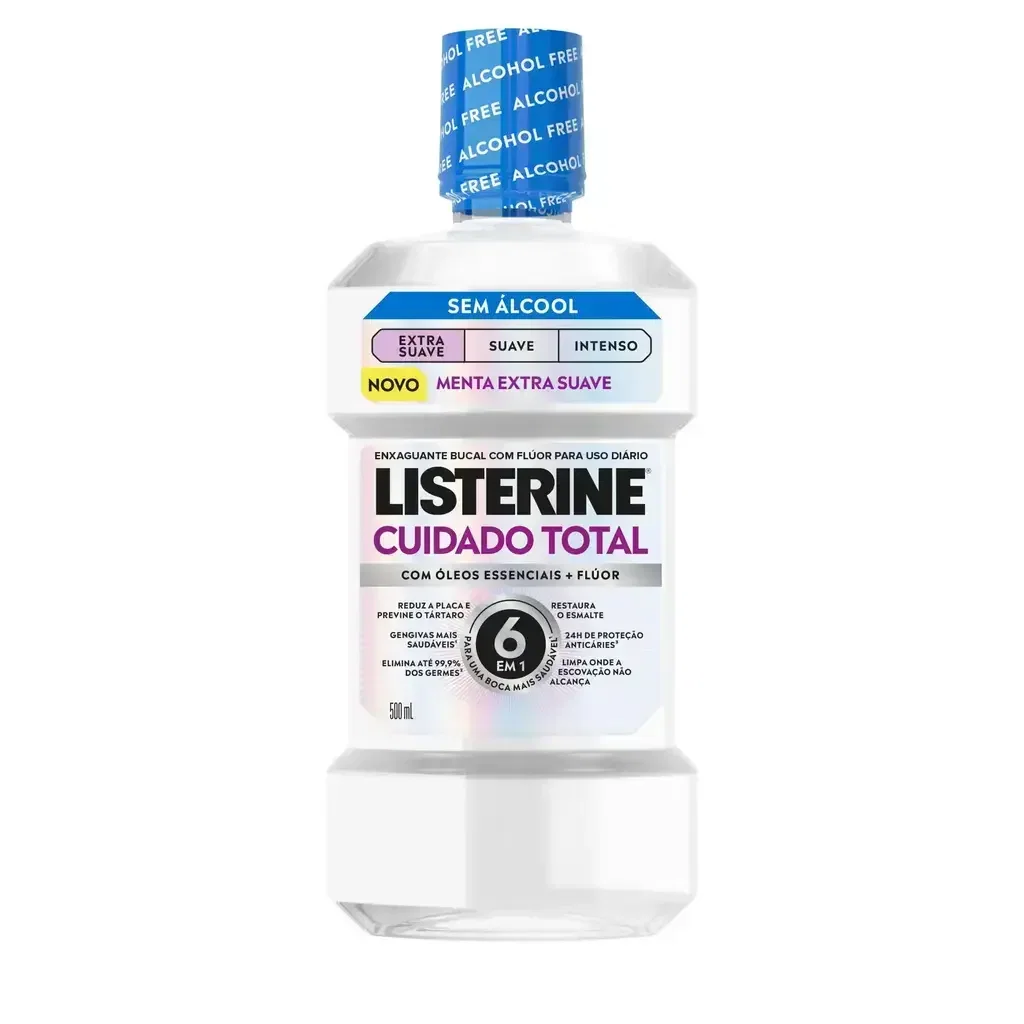 Enxaguante Bucal Listerine Cuidado Total Menta Extra Suave 500ml