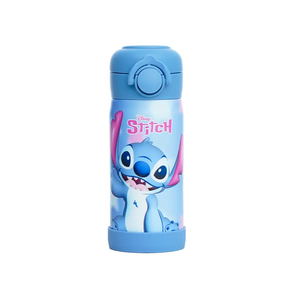 Garrafinha Térmica Infantil Stitch 350ml Azul Claro