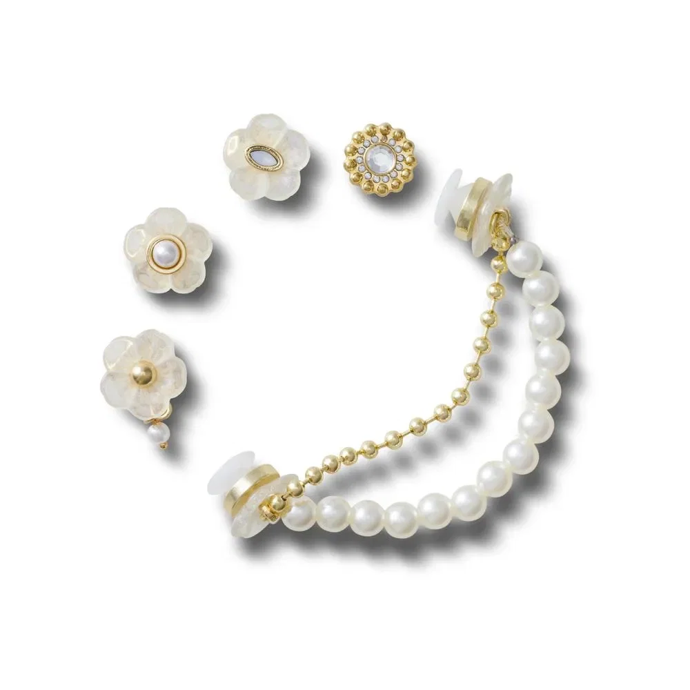 Floral e Pérolas Pack Com 5 Peças