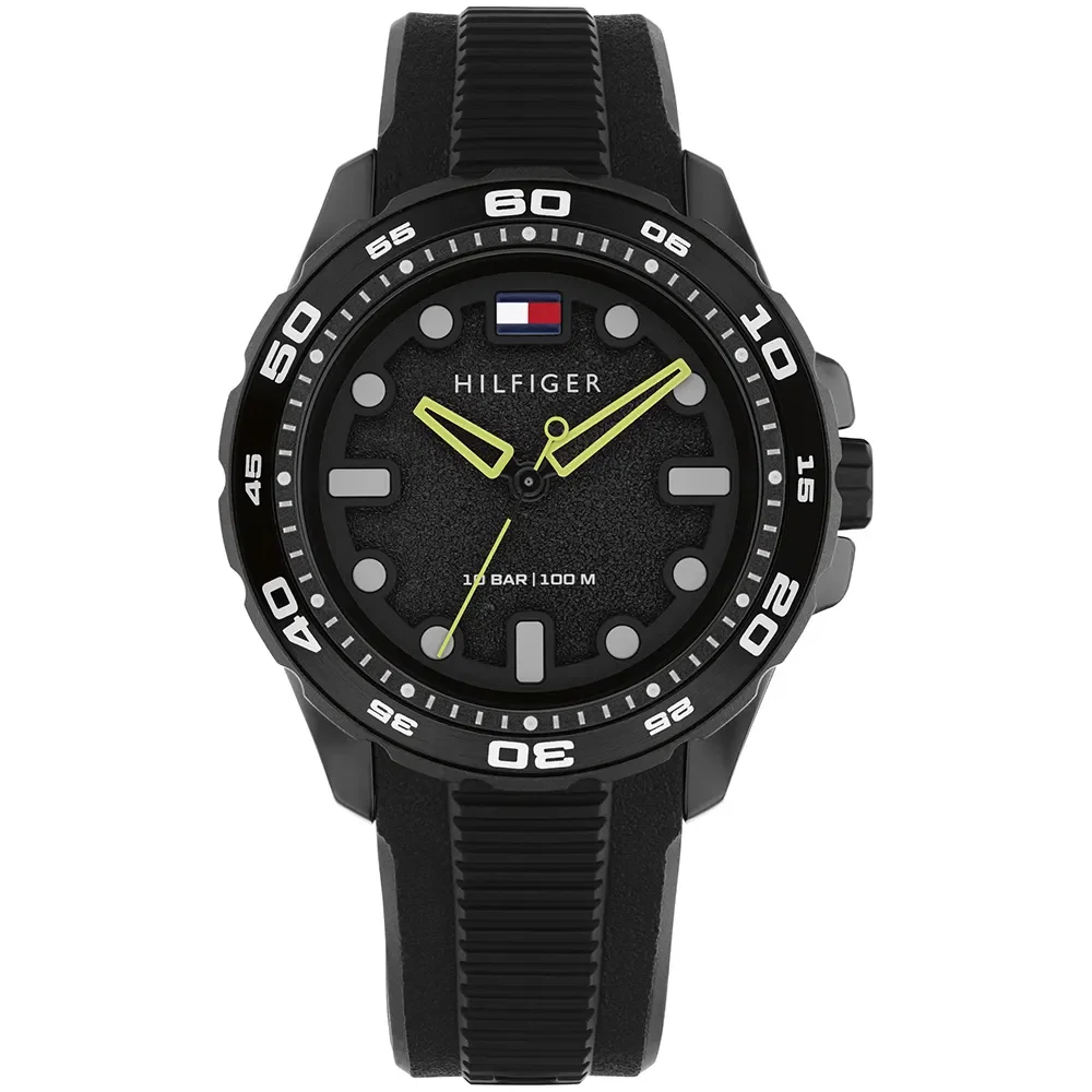 Relógio Tommy Hilfiger Regatta Masculino em Borracha Preta 1792266