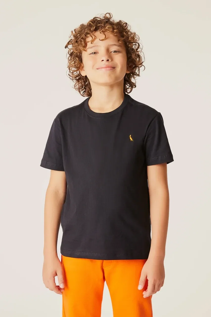Camiseta Mini Pica-pau Bordado Ouro — imagem 1