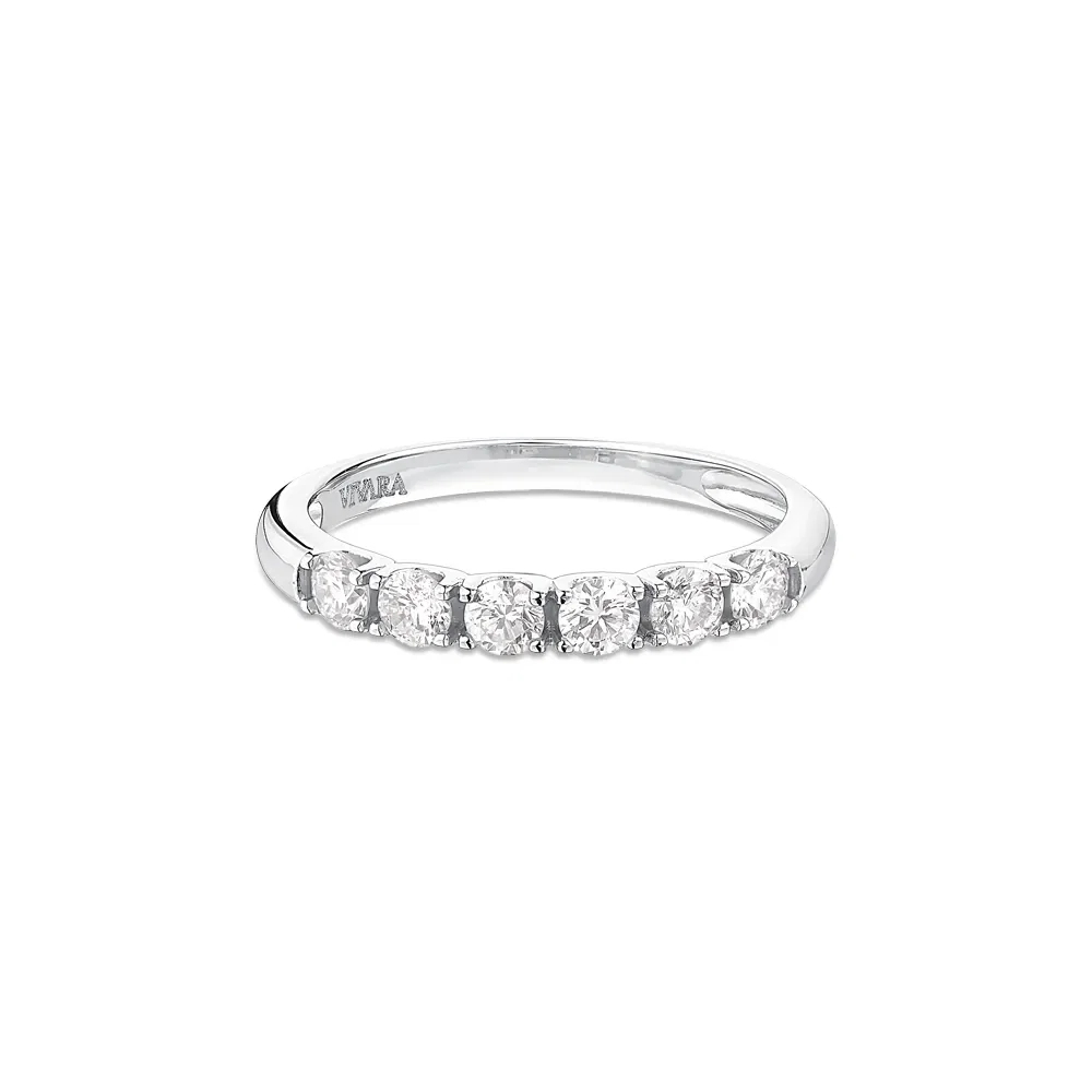 Meia Aliança Eternity em Ouro Branco 18k com Diamantes 0,60 ct — imagem 1