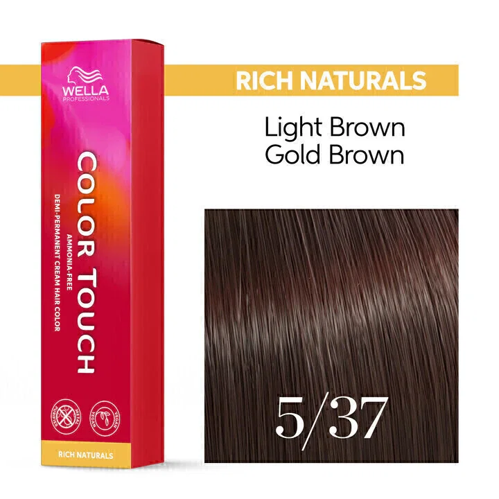 Tonalizante Wella Color Touch 5/37 Castanho Claro Dourado Marrom