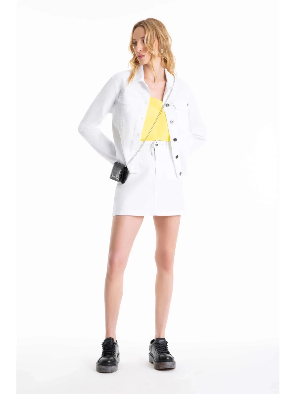 Saia Jogging Color Emma Preppy Branco — imagem 1