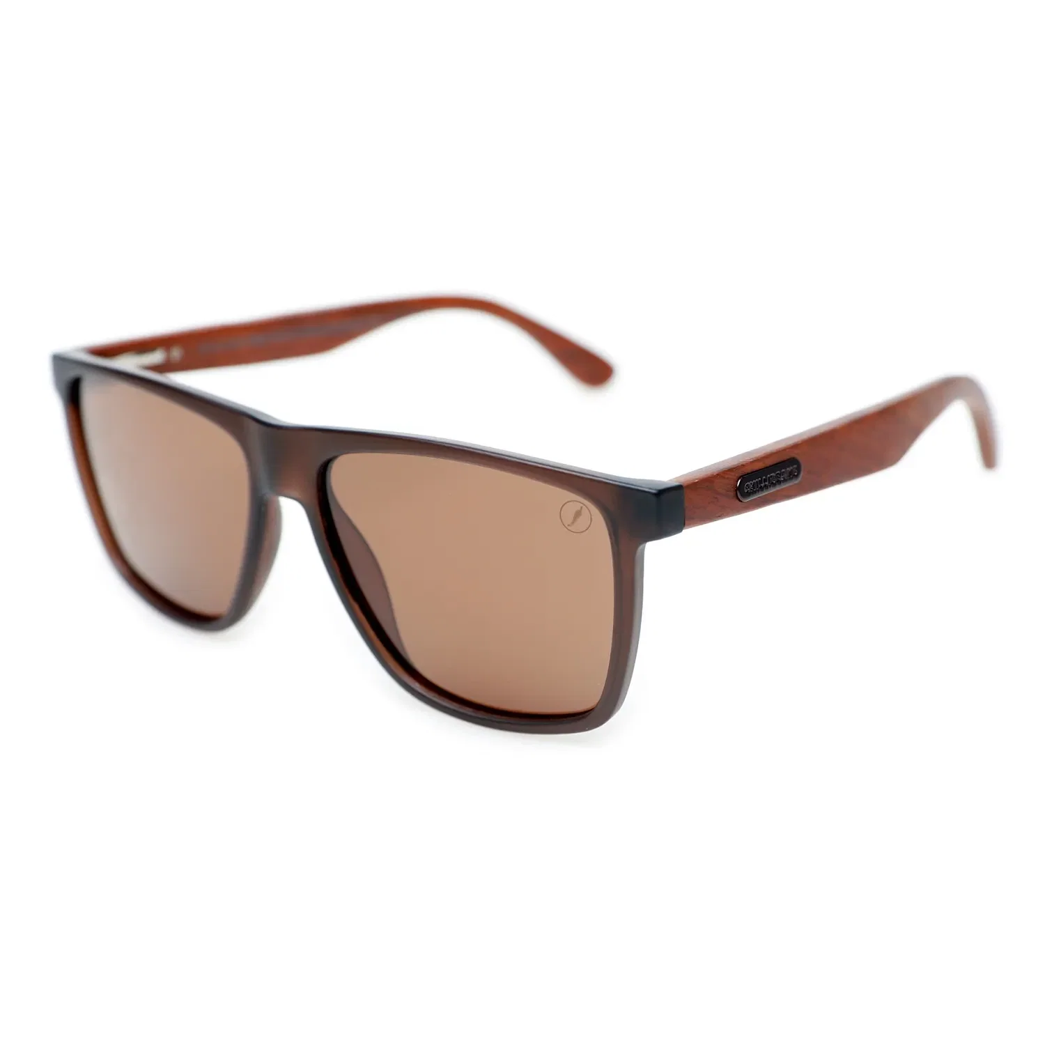 Óculos De Sol Masculino Chilli Beans Bambu Quadrado Marrom — imagem 1