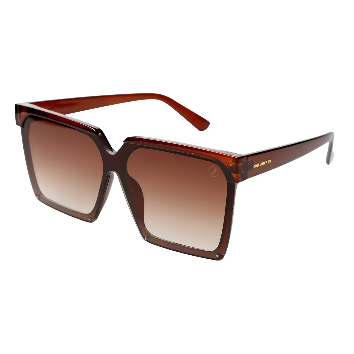 Óculos de Sol Feminino Chilli Beans Quadrado Degradê Marrom — imagem 1