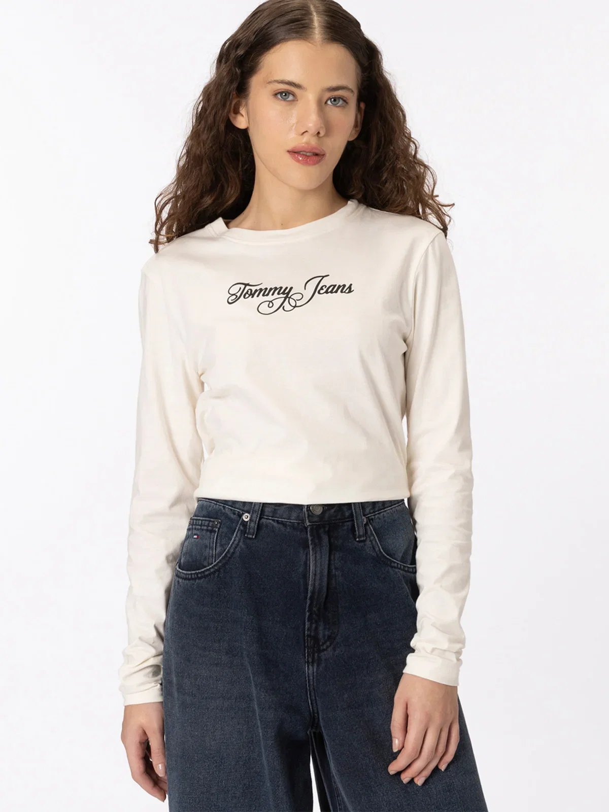 Camiseta Slim Essential com Logo Cursivo