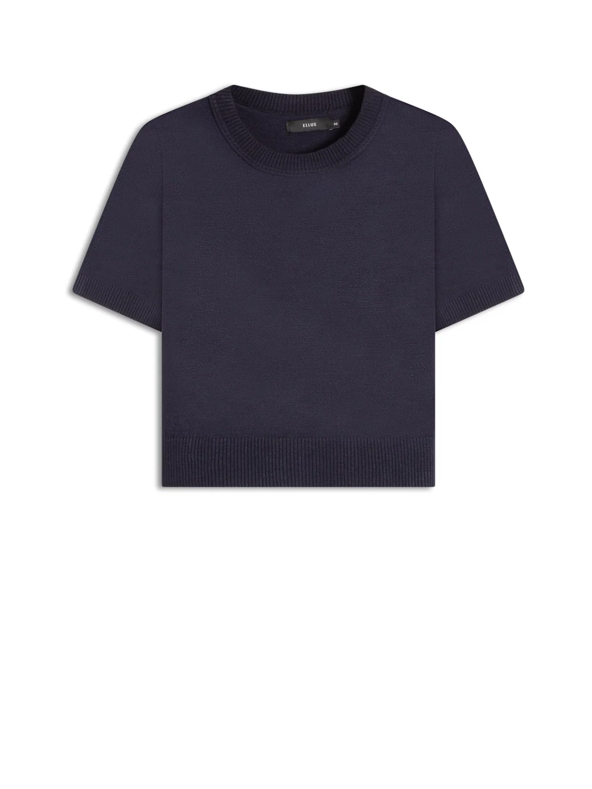 Blusa Tricot Modal Jersey Knit Round Neck Dark Navy — imagem 1