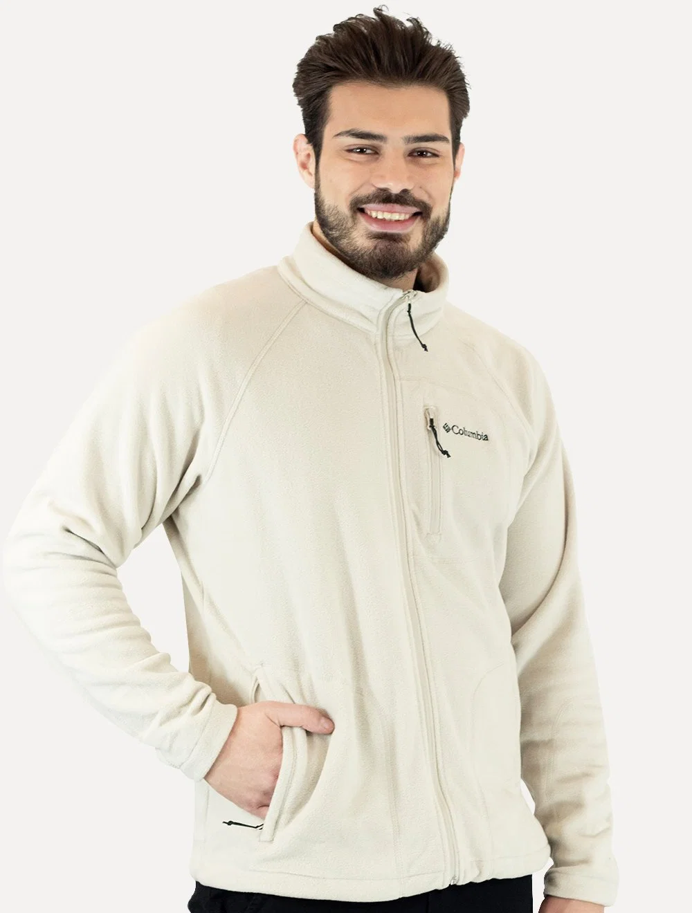 Jaqueta Columbia Masculina Fleece Fast Trek II Full Zip Cáqui Claro