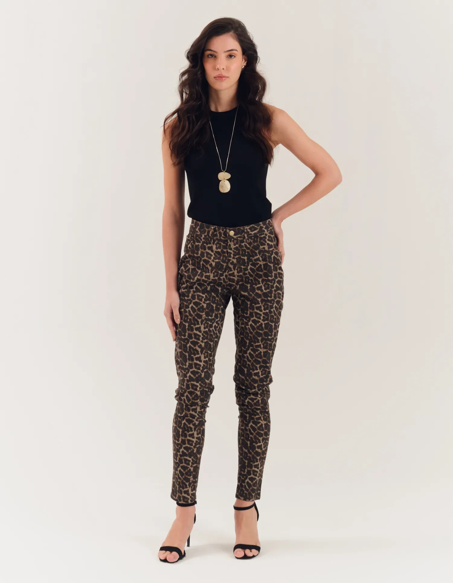 Calça Skinny Onça - Preto