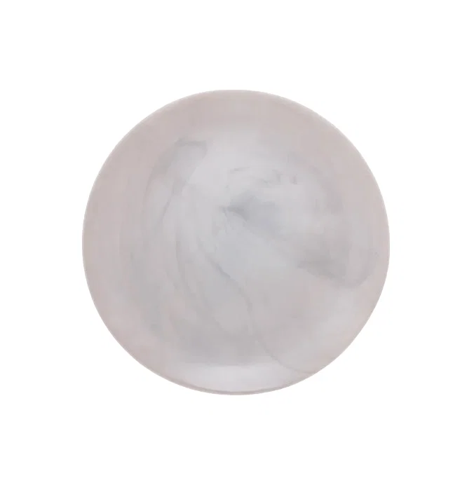 Prato de Sobremesa em Vidro Diwali Marble 19cm Luminarc Cinza Claro