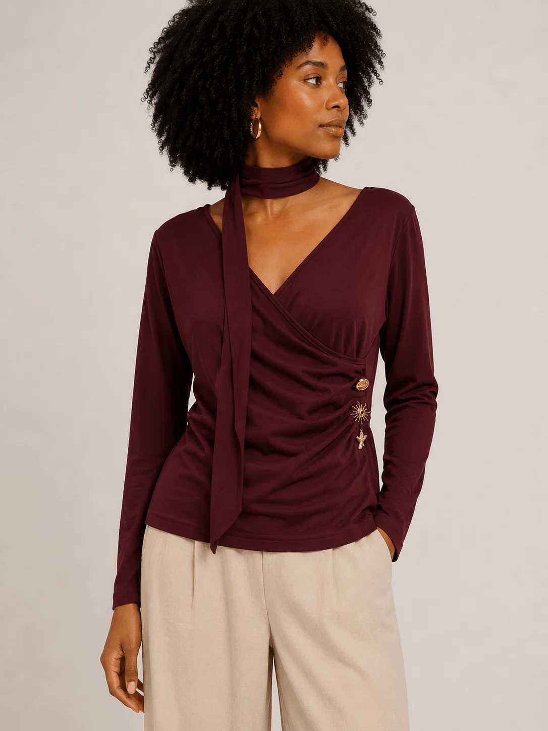 Blusa Manga Longa Cachecoeur - Uva