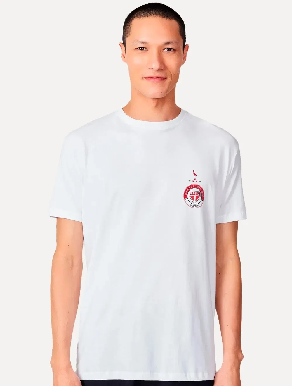Camiseta Reserva Masculina São Paulo FC Mini Chest Branca