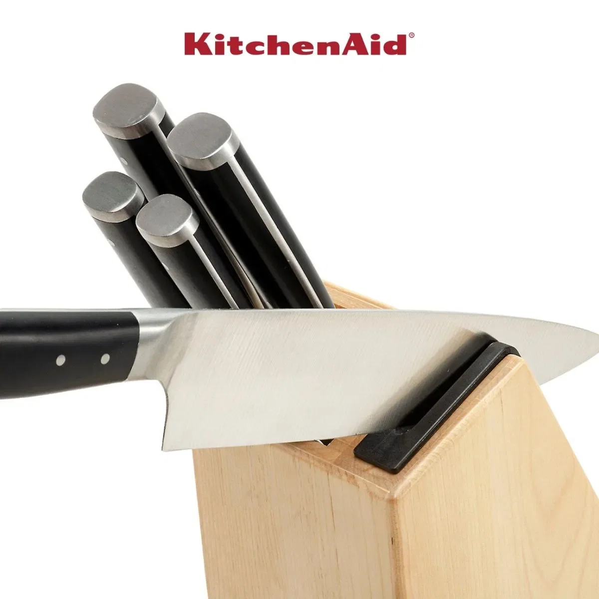 Bloco de Facas Gourmet em Aço Inox 5 Peças Kitchenaid